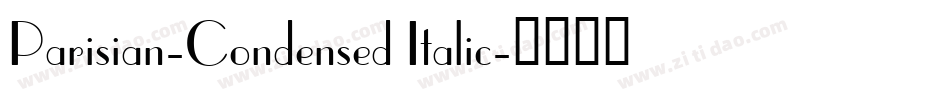Parisian-Condensed Italic字体转换